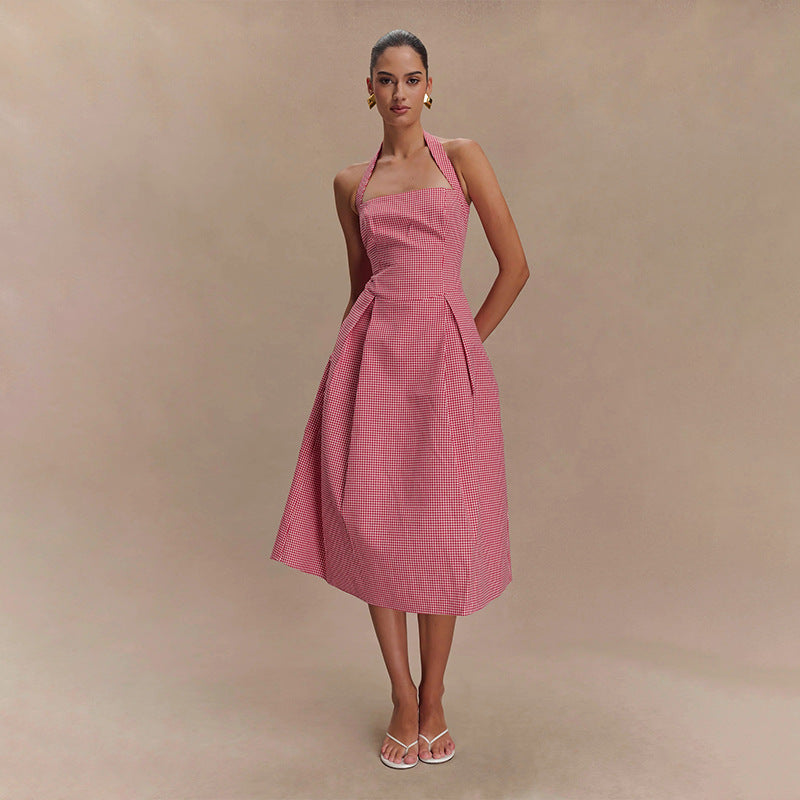 Robe longue sans manches à col carré et dos nu, nouvelle collection printemps
