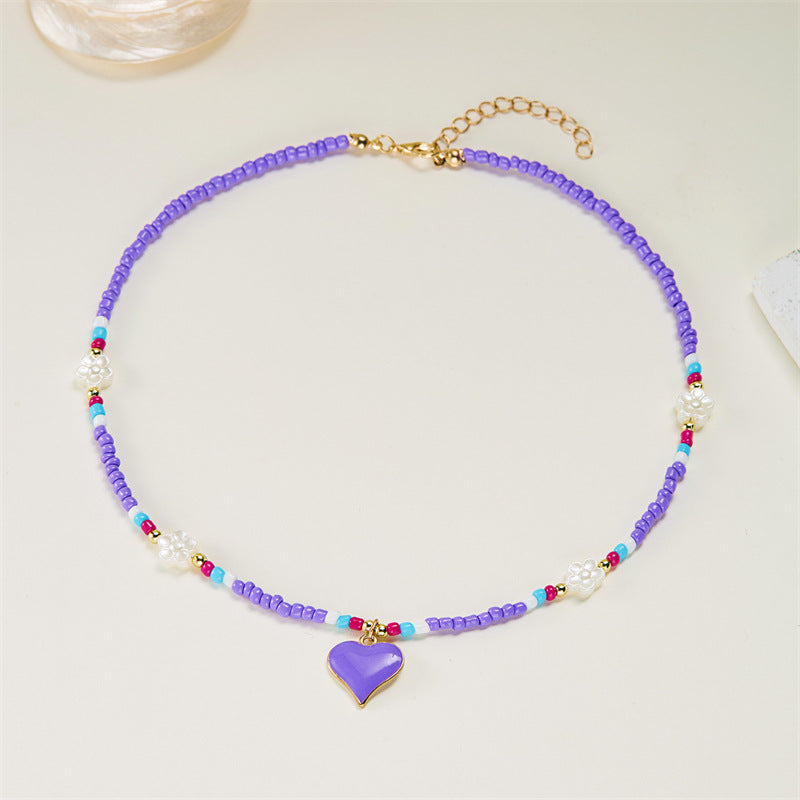 Flower Bead Necklace Fashion