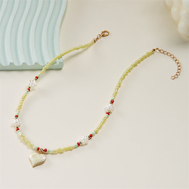 Flower Bead Necklace Fashion