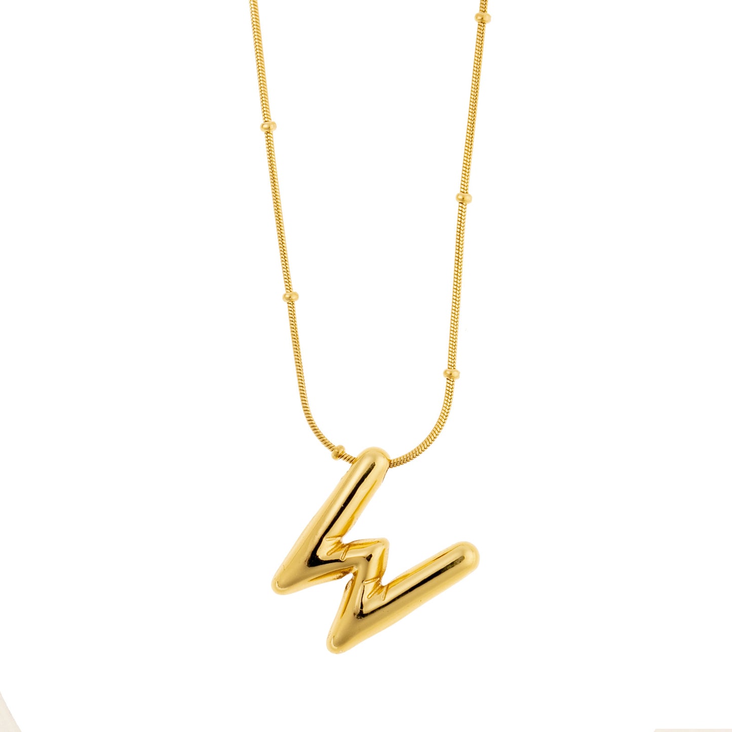 Stainless Steel Gold-plated 26-letter Necklace Simple