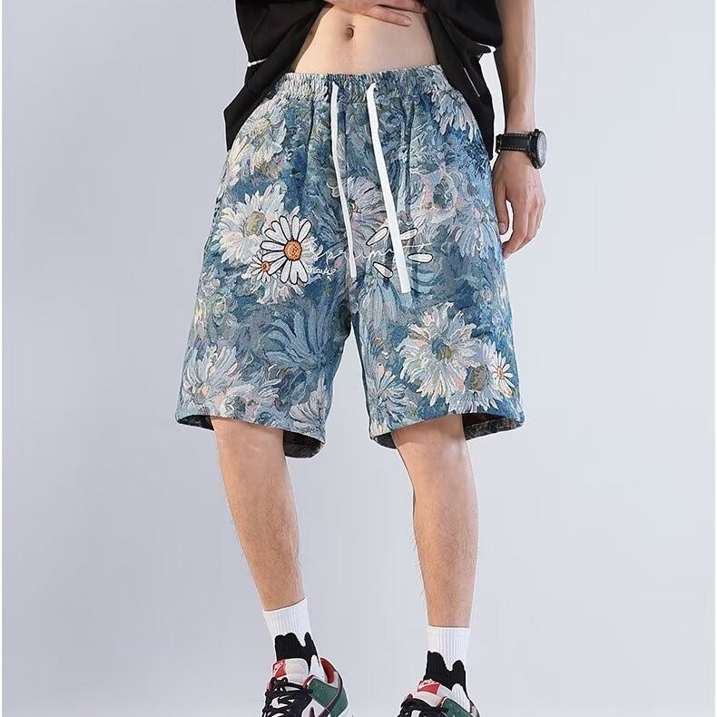 American Retro Shorts Men's Summe Ins Beach Pants