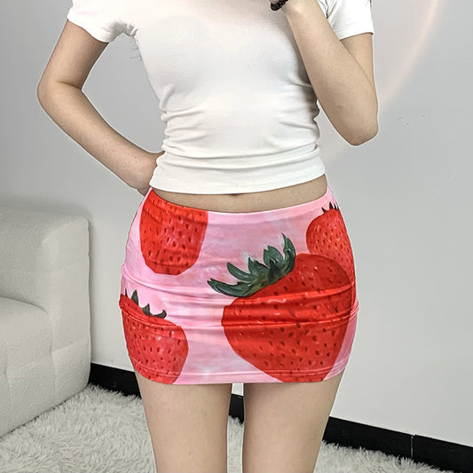 Fashion Fruit 3d Printing Short Skirt