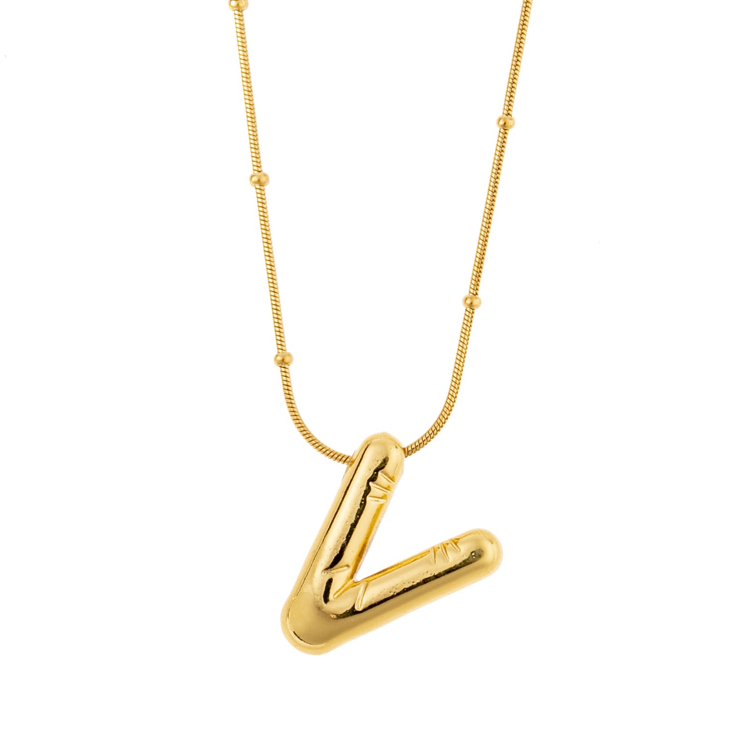 Stainless Steel Gold-plated 26-letter Necklace Simple