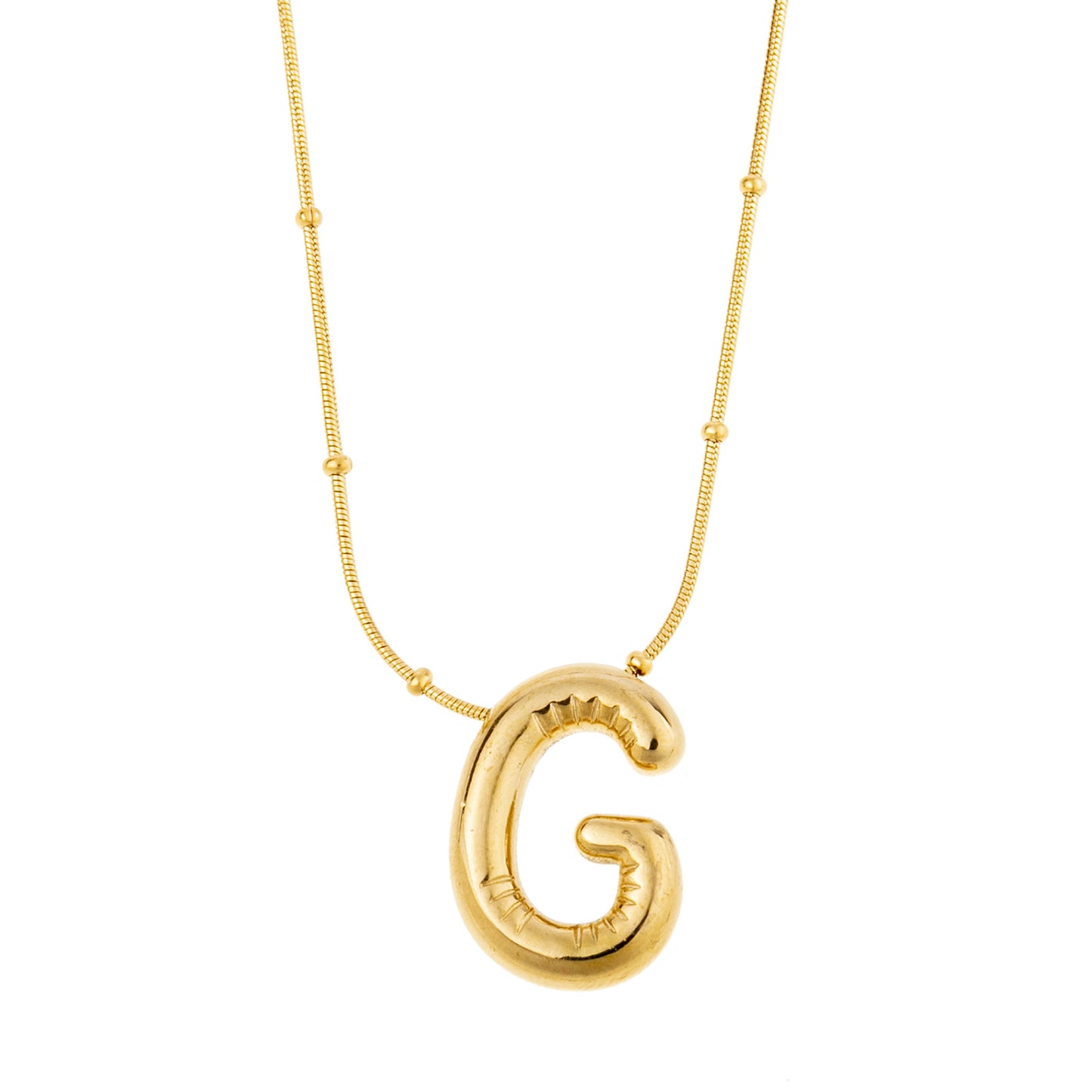 Stainless Steel Gold-plated 26-letter Necklace Simple