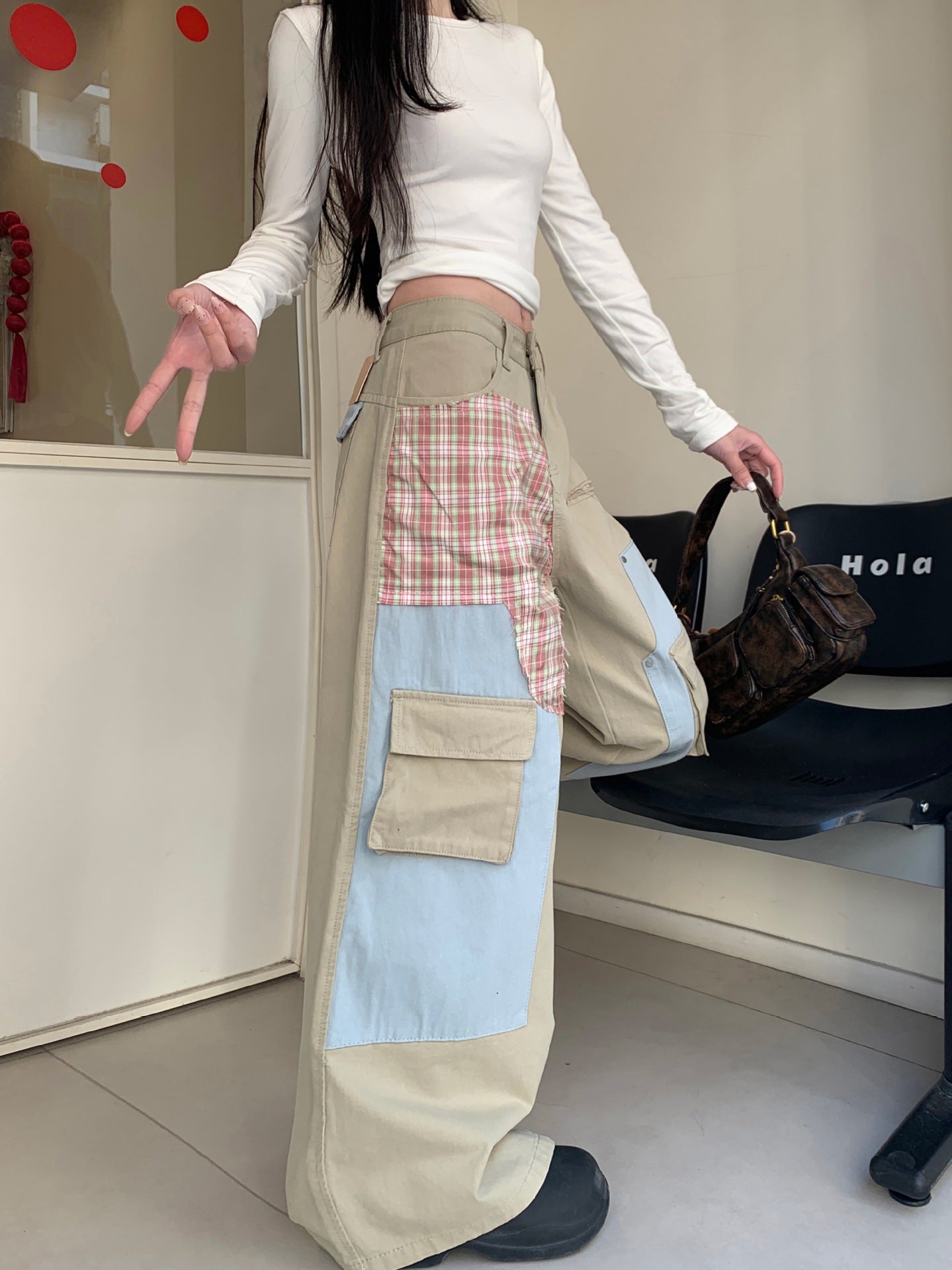 Straight Loose Wide Leg Draping Long Pants