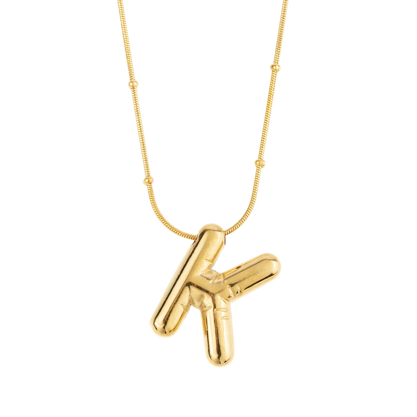 Stainless Steel Gold-plated 26-letter Necklace Simple