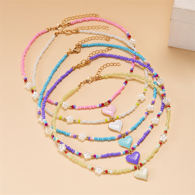 Flower Bead Necklace Fashion