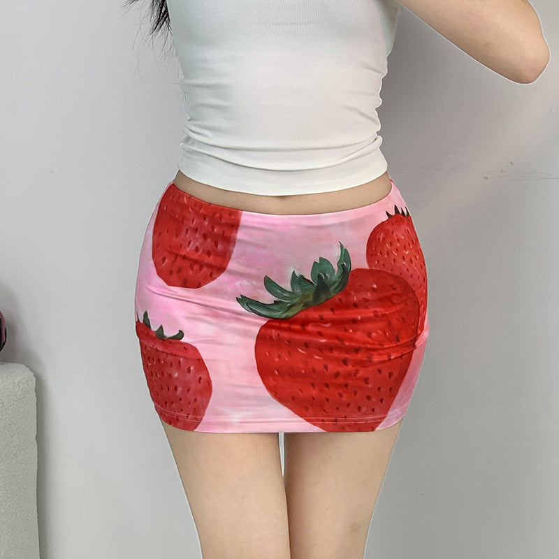Fashion Fruit 3d Printing Short Skirt