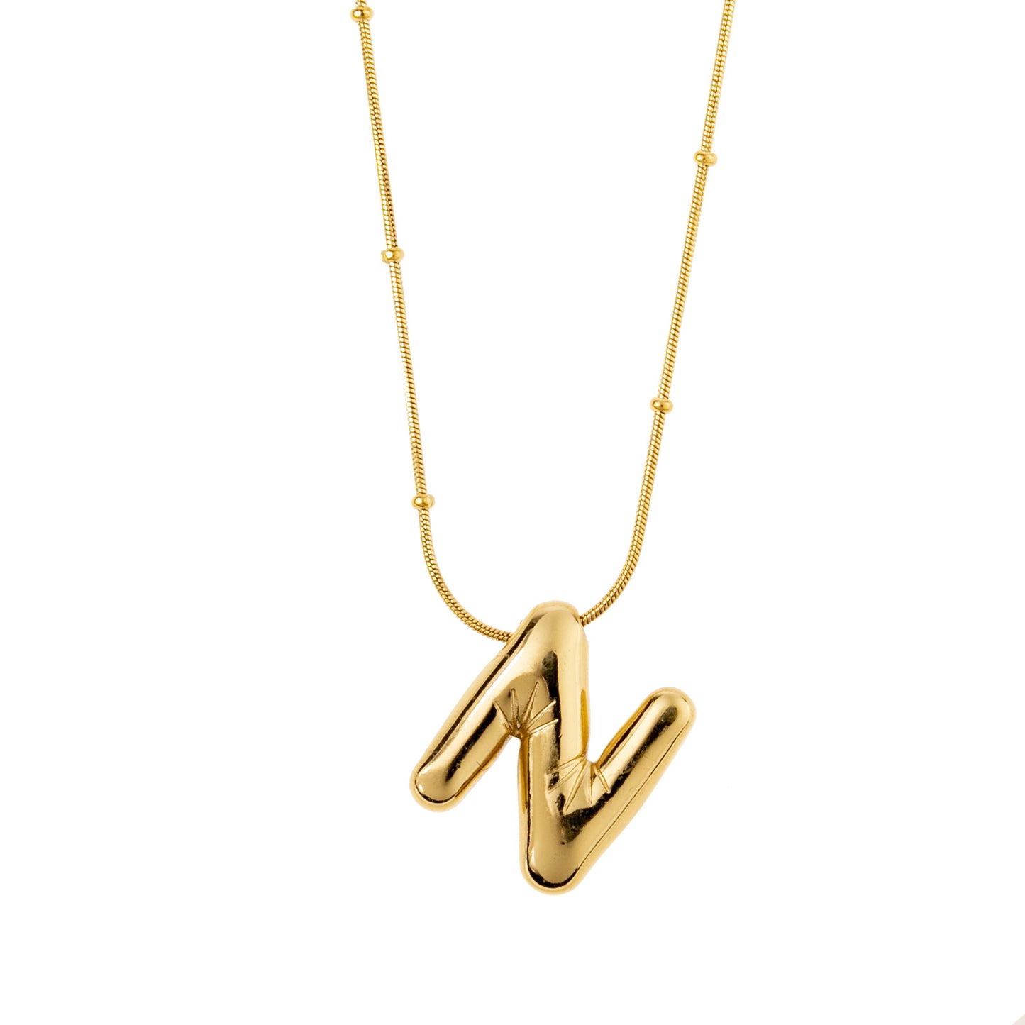 Stainless Steel Gold-plated 26-letter Necklace Simple