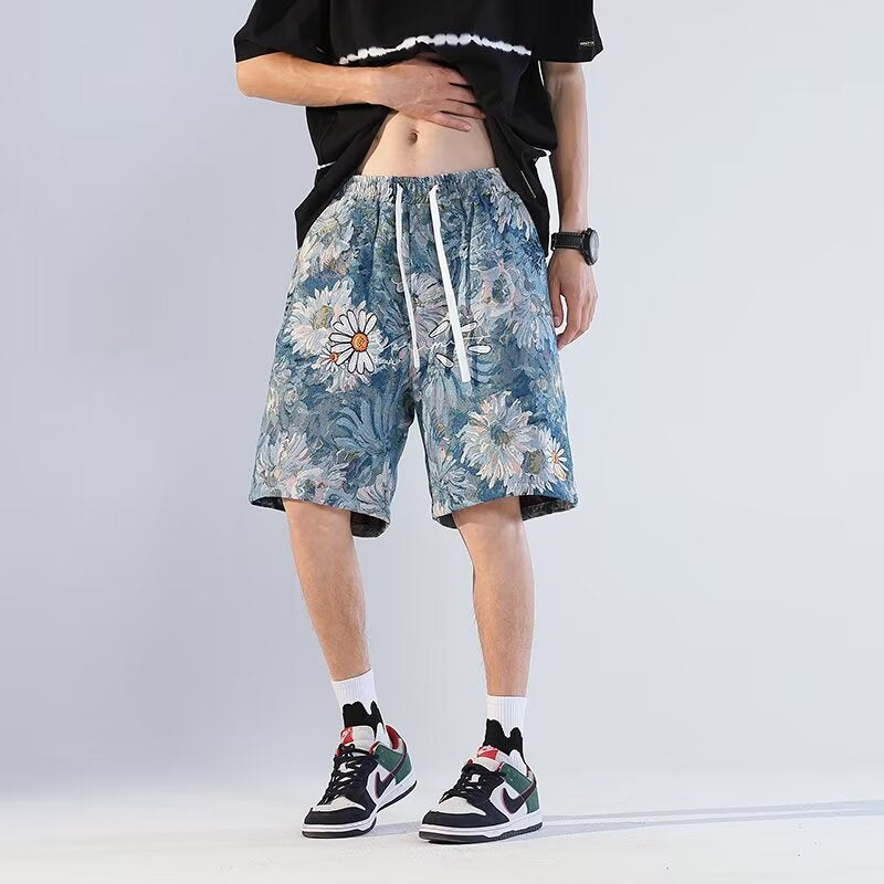 American Retro Shorts Men's Summe Ins Beach Pants