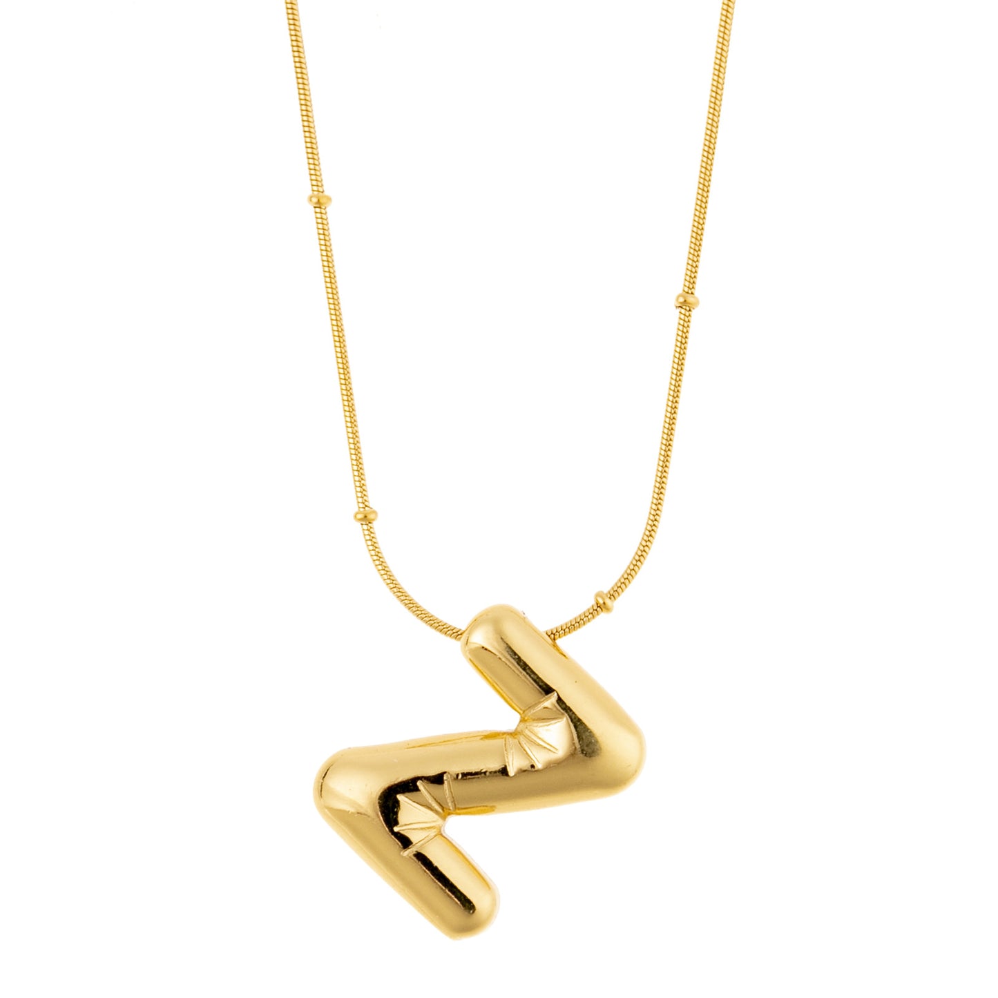 Stainless Steel Gold-plated 26-letter Necklace Simple