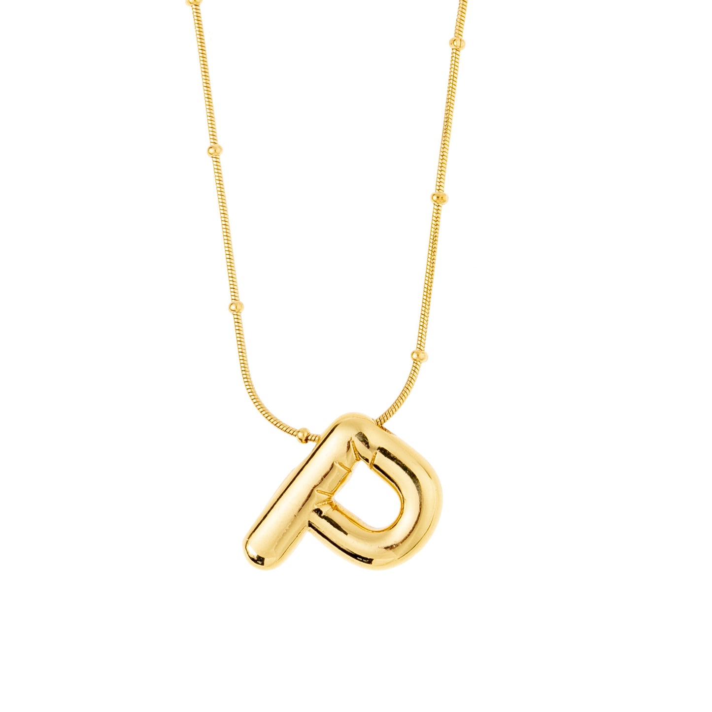 Stainless Steel Gold-plated 26-letter Necklace Simple