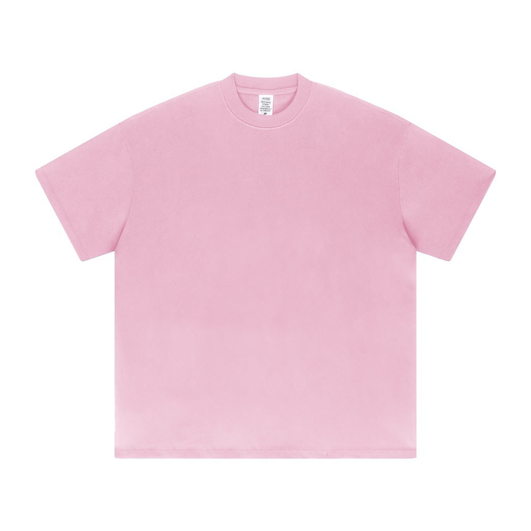 T-shirt ample à manches mi-longues de couleur unie