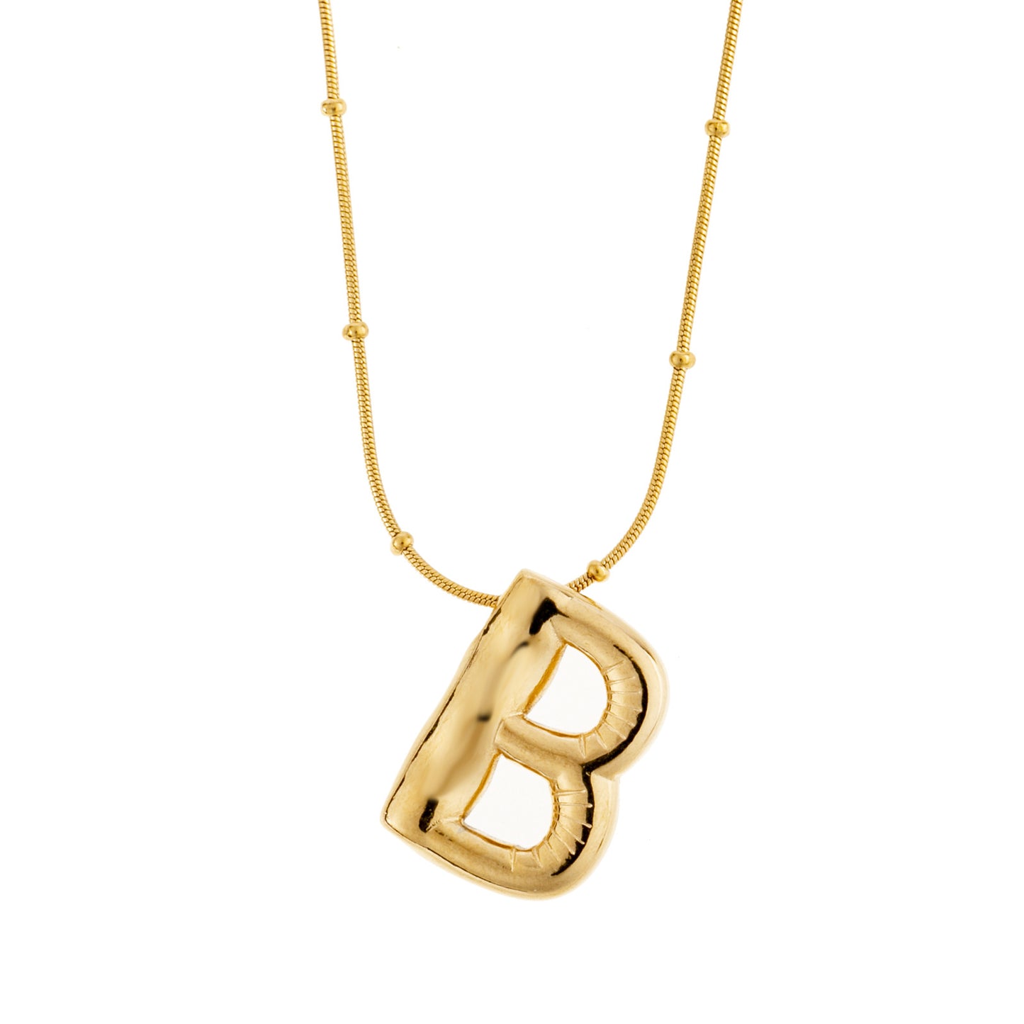 Stainless Steel Gold-plated 26-letter Necklace Simple