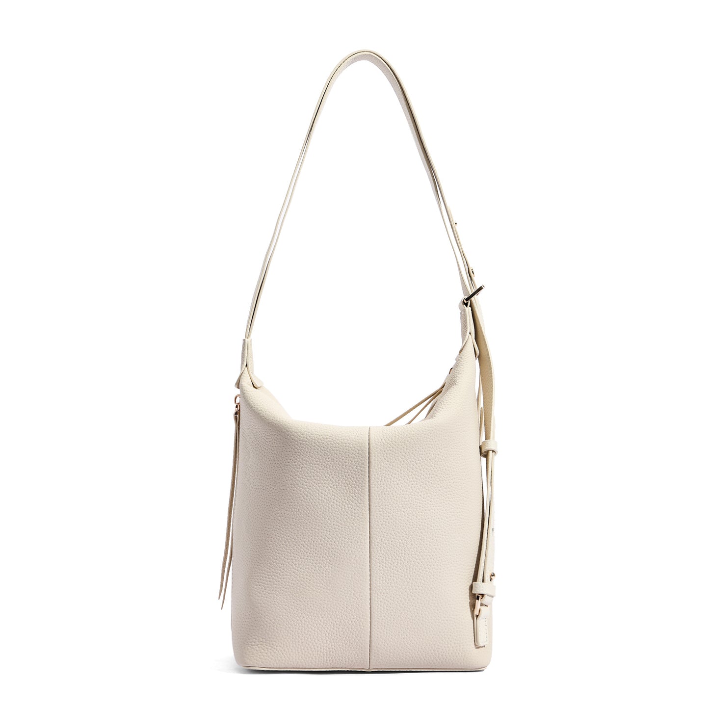 Borsa a secchiello di grande capacità in pelle bovina di primo strato