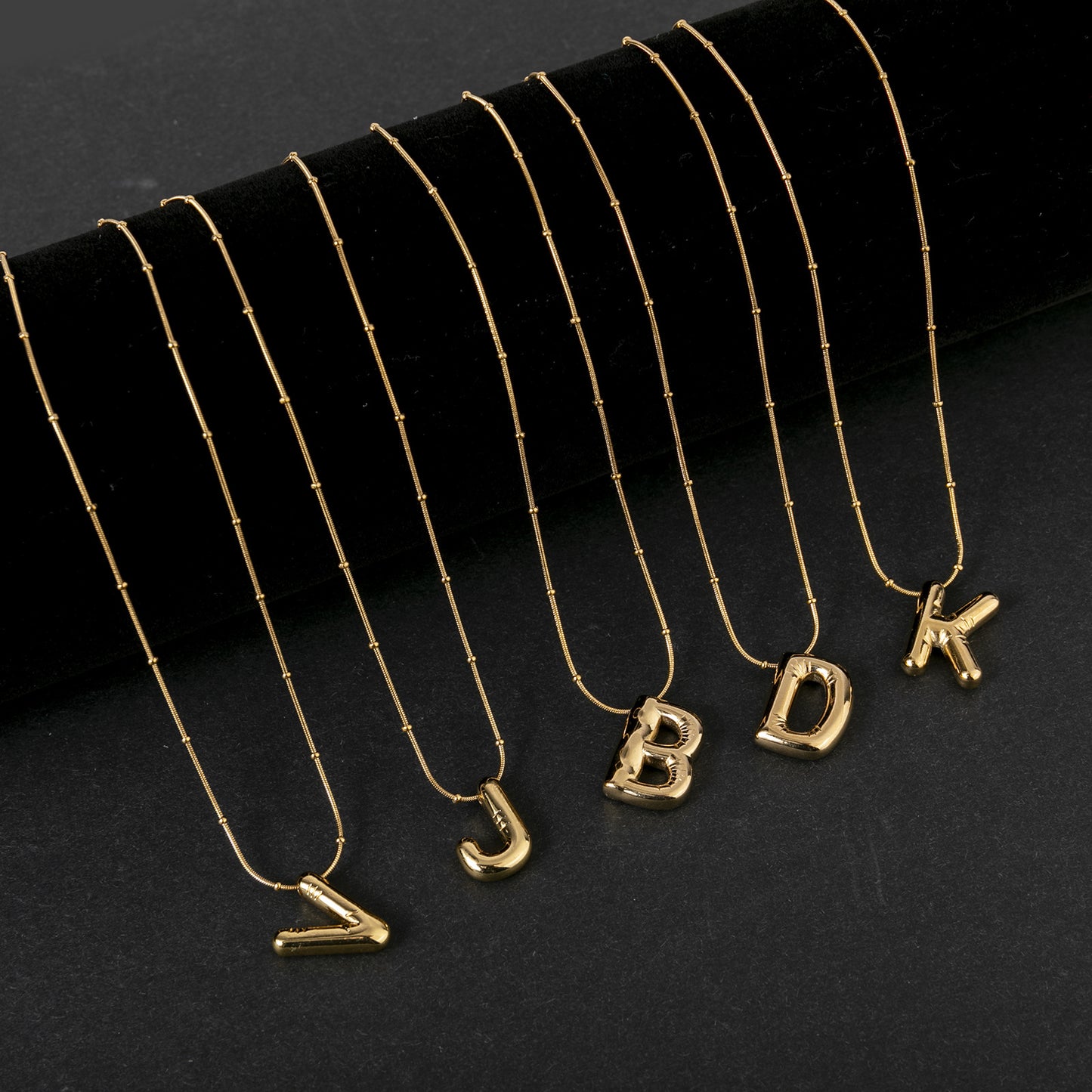 Stainless Steel Gold-plated 26-letter Necklace Simple