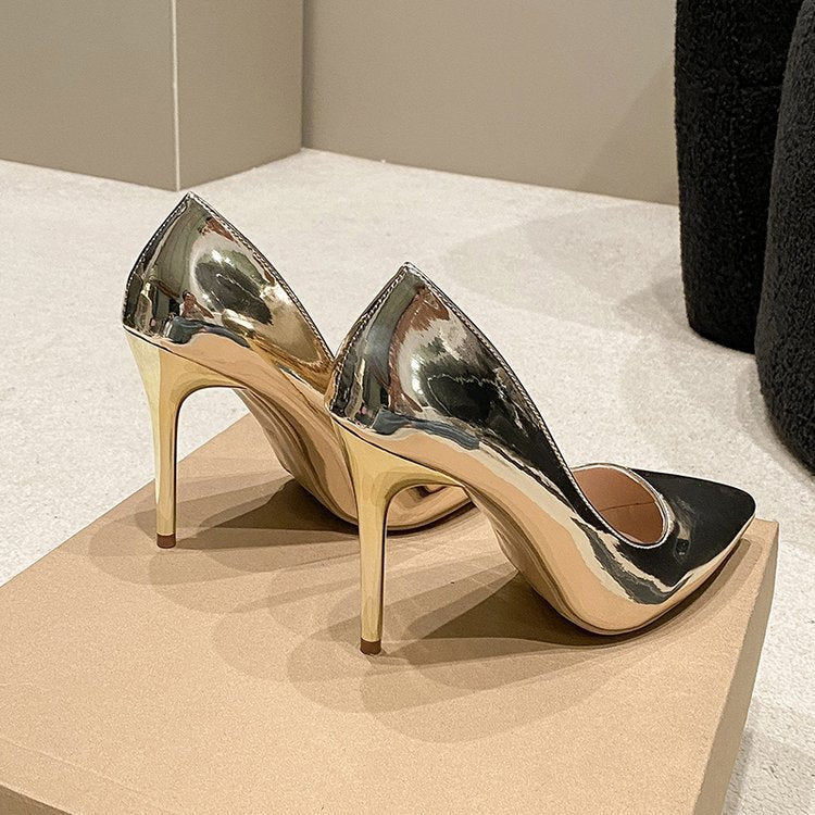 Talon aiguille pointu à enfiler de haute qualité, tempérament du talon