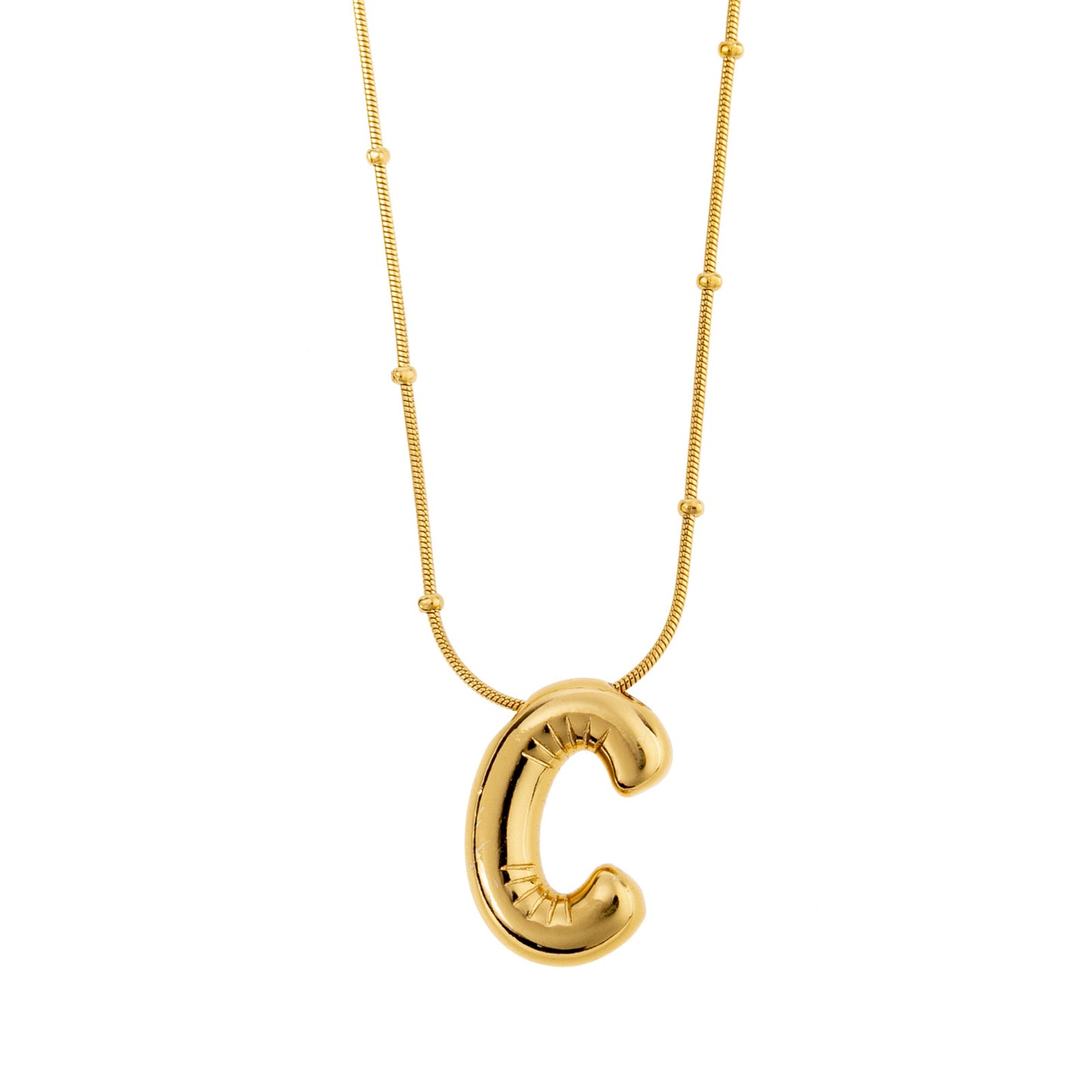 Stainless Steel Gold-plated 26-letter Necklace Simple