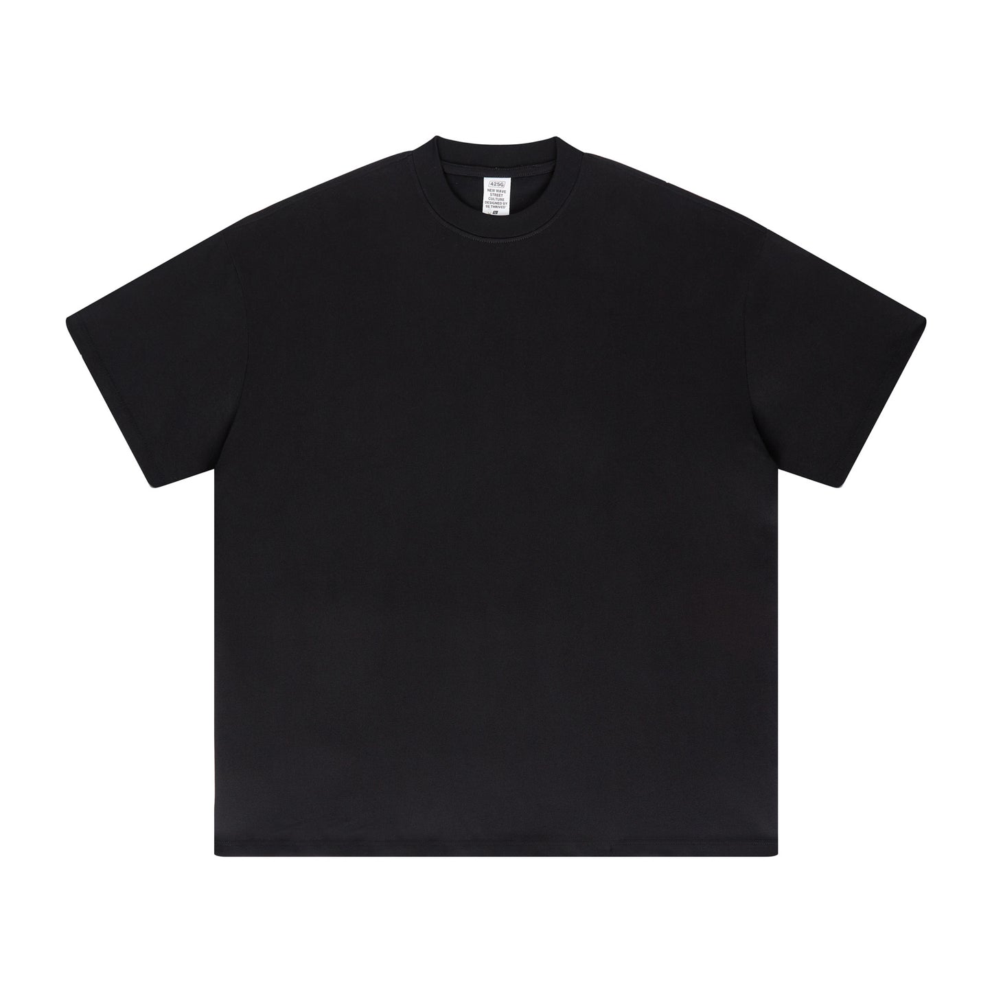 T-shirt ample à manches mi-longues de couleur unie