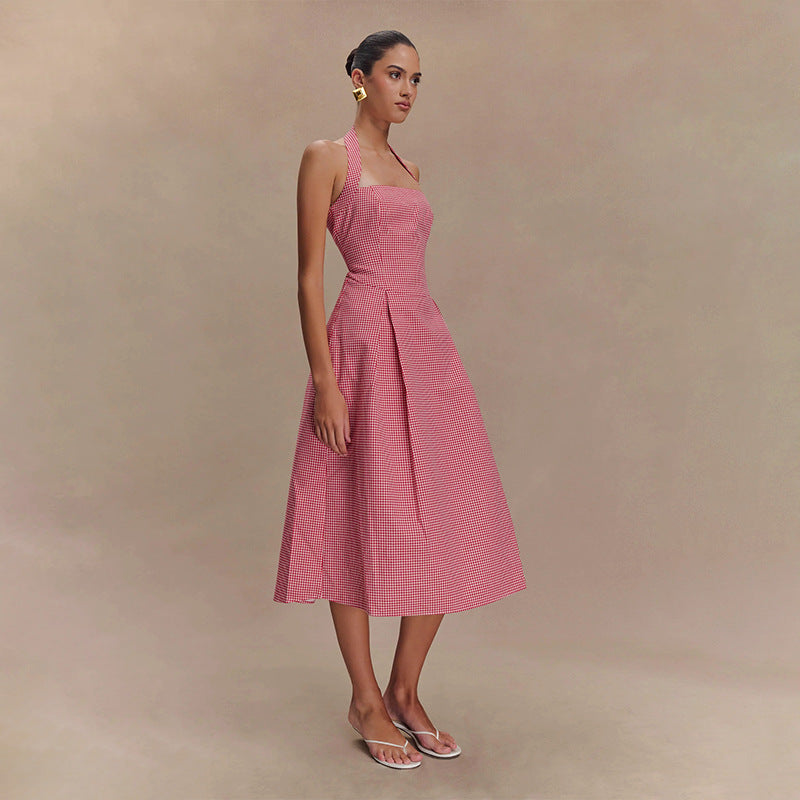 Robe longue sans manches à col carré et dos nu, nouvelle collection printemps