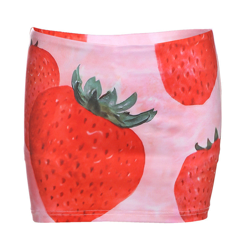 Fashion Fruit 3d Printing Short Skirt