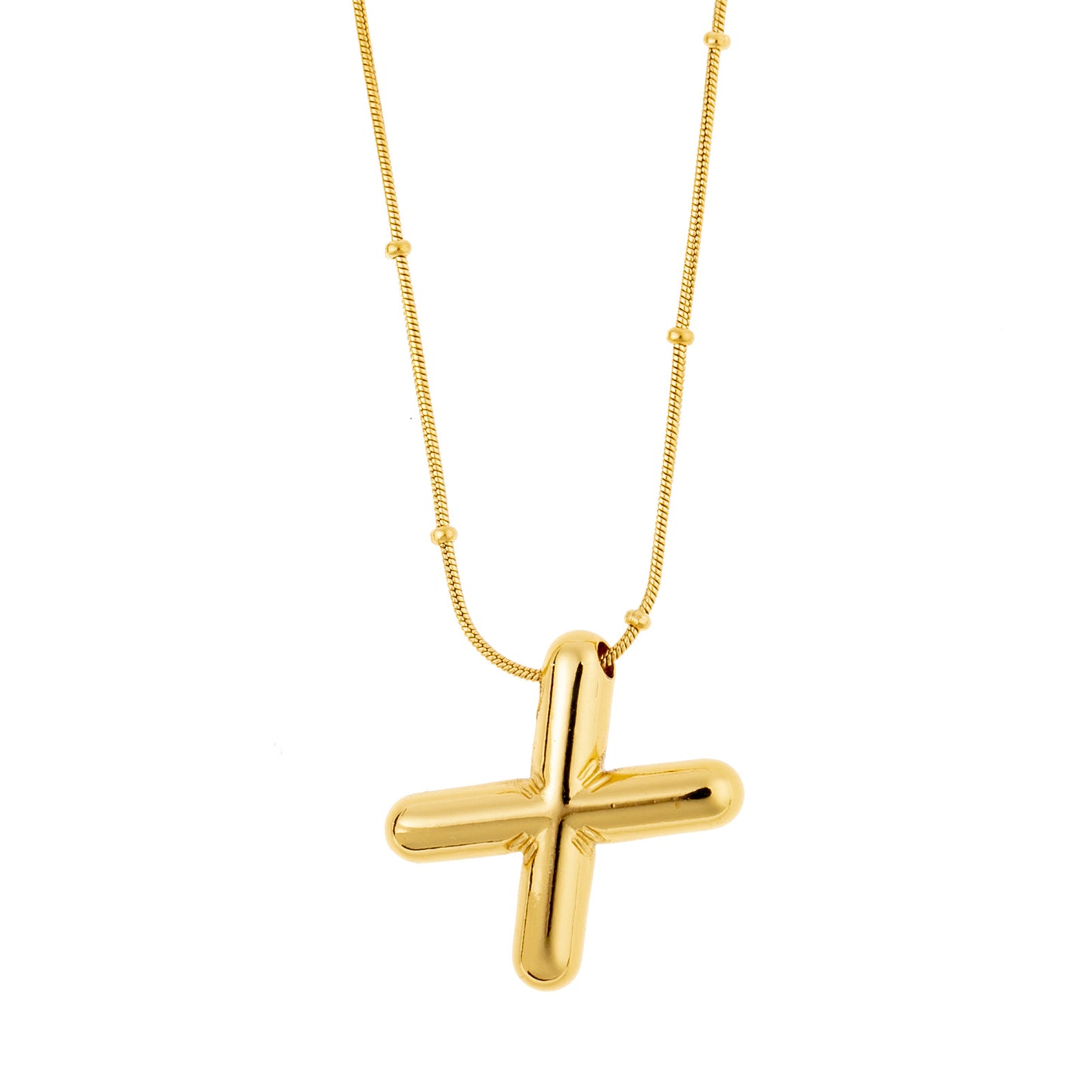 Stainless Steel Gold-plated 26-letter Necklace Simple