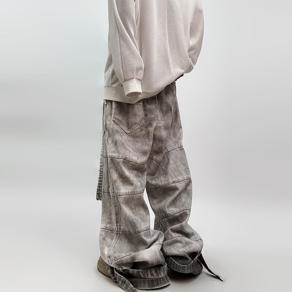 Vintage Worn Looking Washed-out Jeans High Street Loose