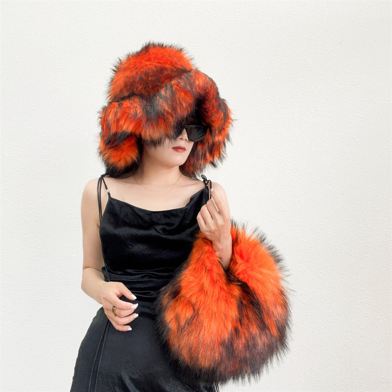 Borsa di pelliccia in peluche, stile punk unico Y2g