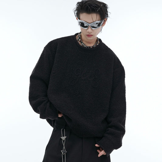 Pull brodé stéréo en peluche Niche