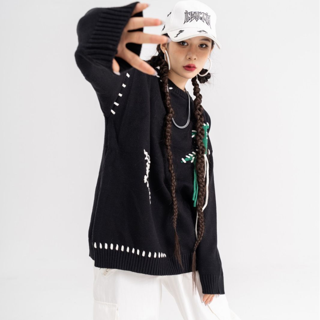 Pull décontracté à col rond