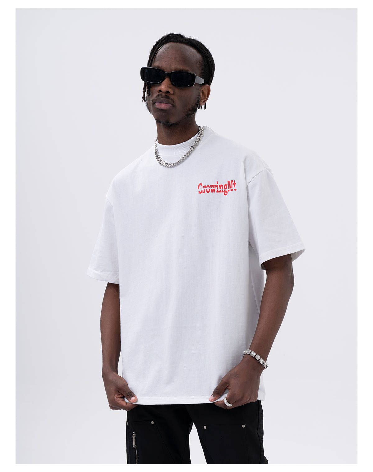 Men's Casual Back Letter Print Short-sleeve T-shirt