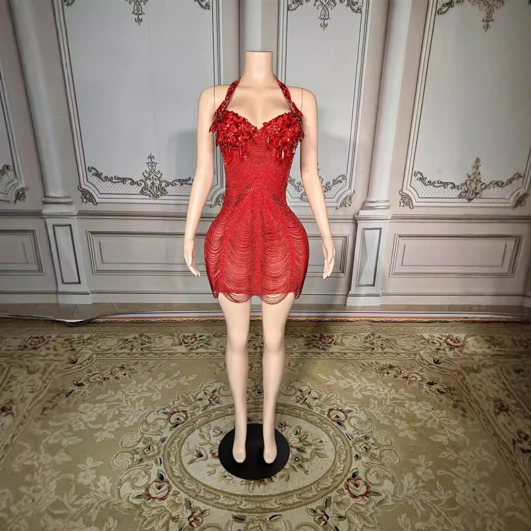 Robe diamant rétroéclairée Red Dew