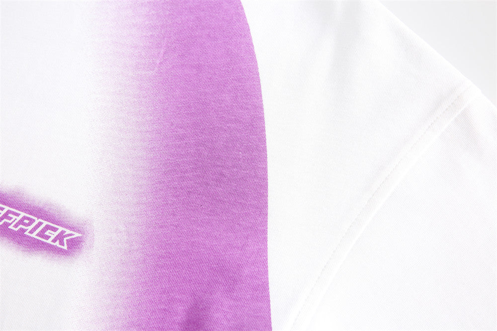 Color Matching Printed Short-sleeved T-shirt