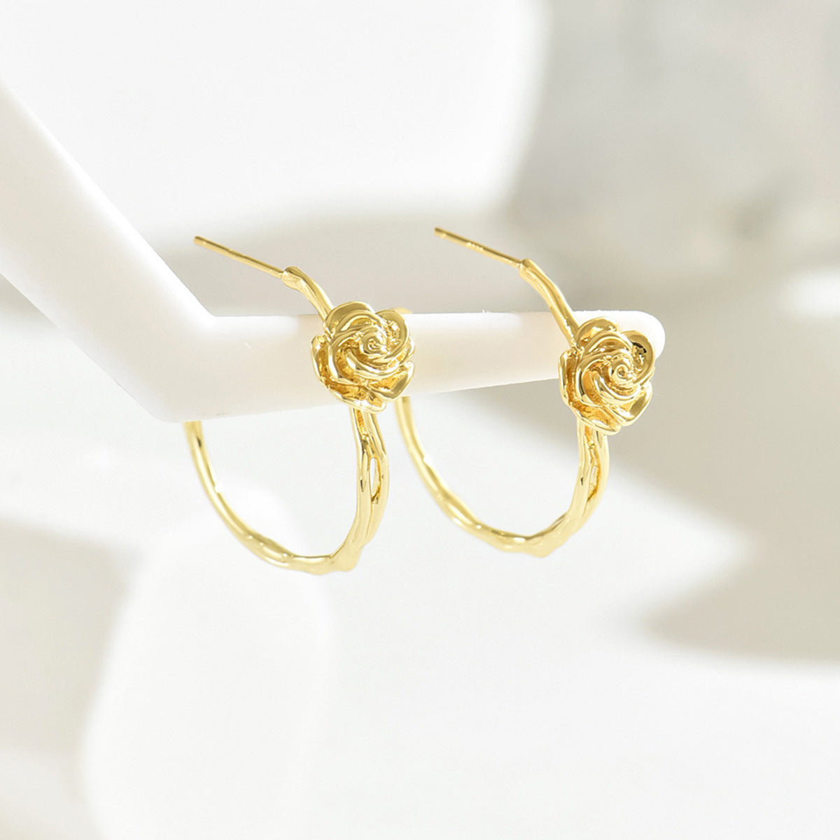 Fashion OL Flower Rose Design Earrings