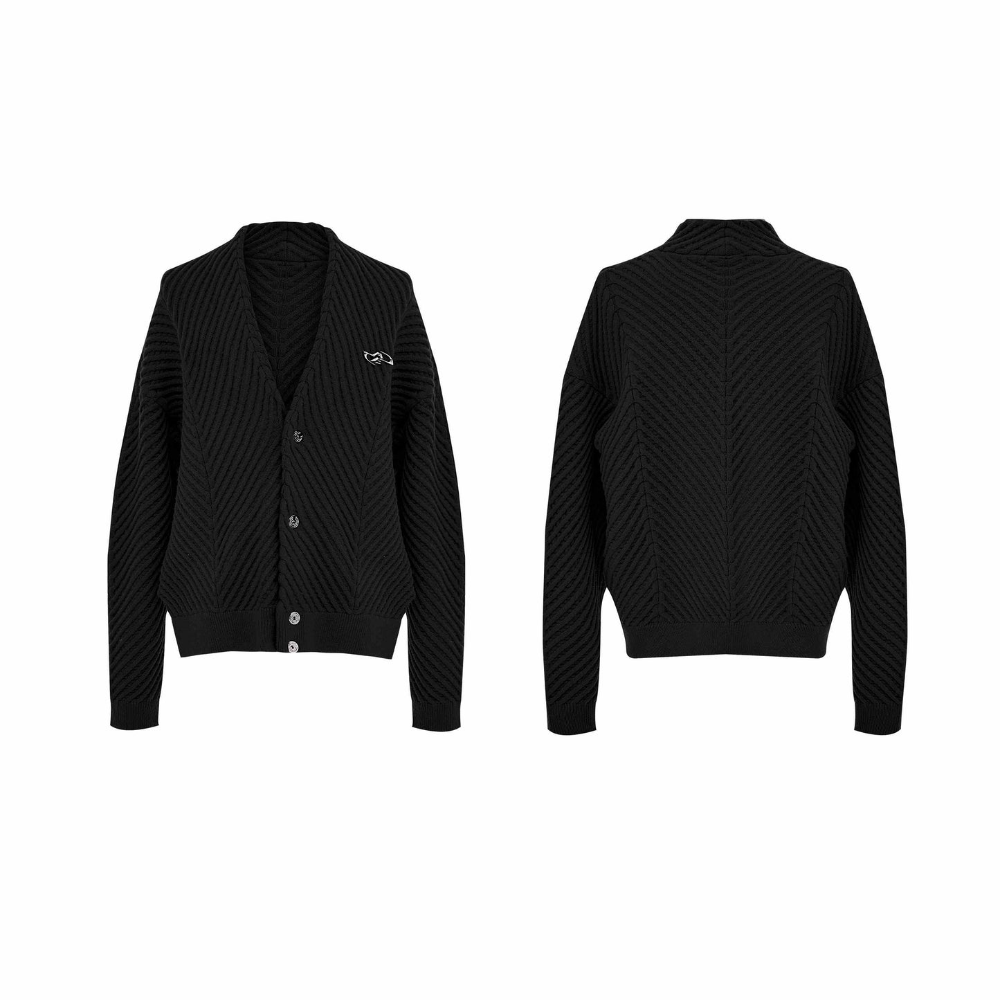 Niche Three-dimensional Texture V-neck Sweater