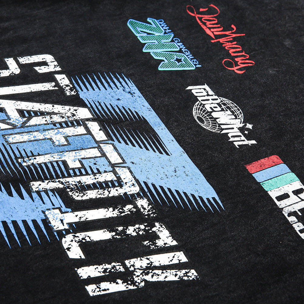 American Letter Locomotive Style Short Sleeve Men