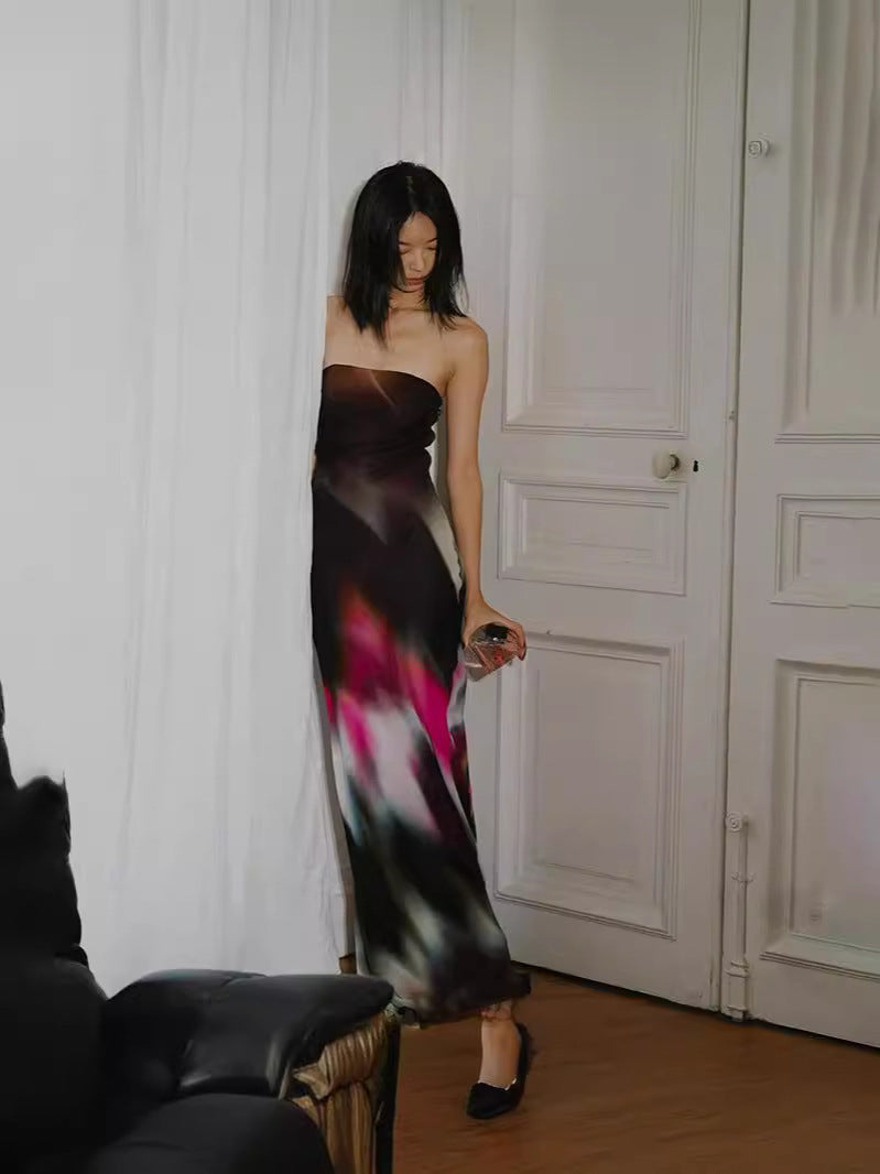 Fashion Printed High Waist Dress