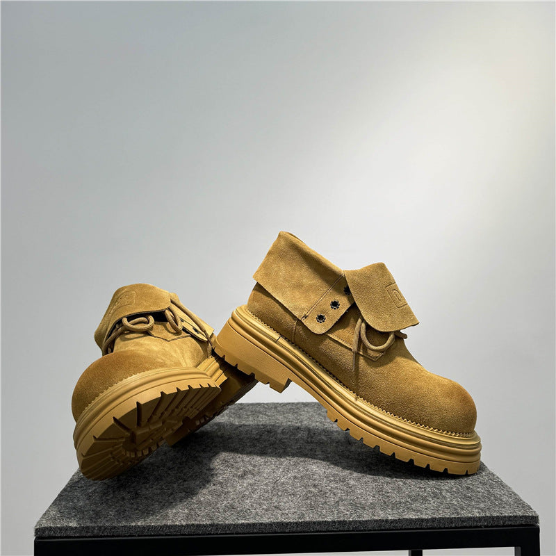 Retro Distressed Worker All-match Thick-soled Two-way Boots