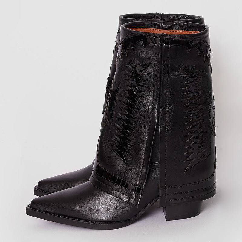 Bottes collantes à talons hauts et épais West