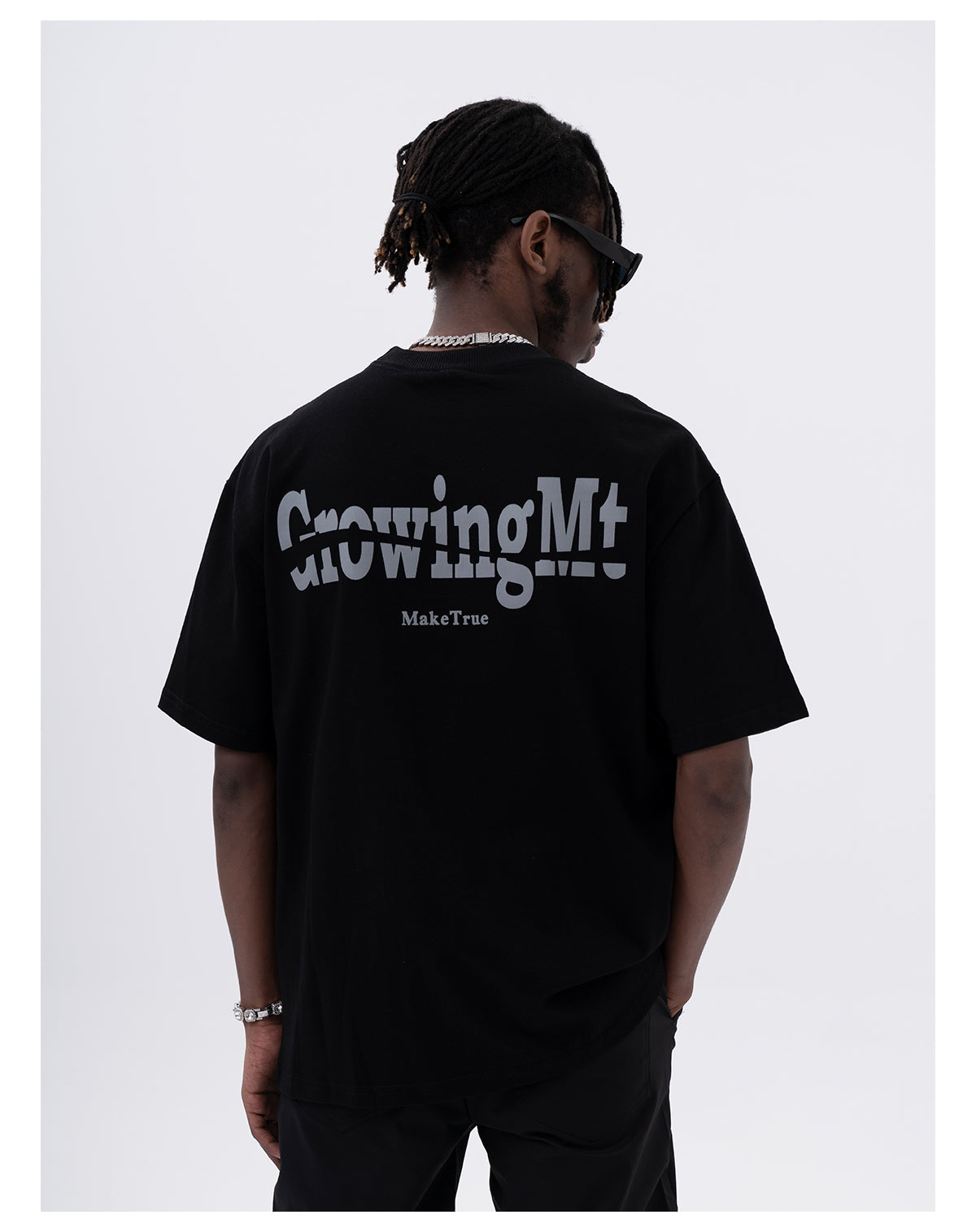 Men's Casual Back Letter Print Short-sleeve T-shirt