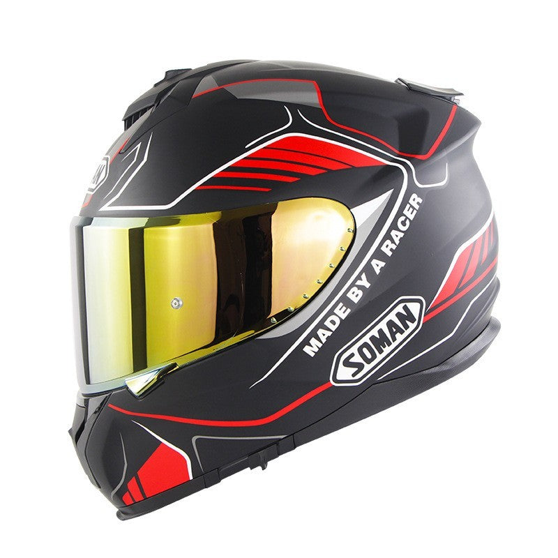 Motorrad-Integralhelm, Motorradhelm mit Doppellinse, Vollschutz