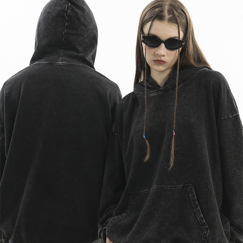 Tenue ample à capuche délavée européenne et américaine