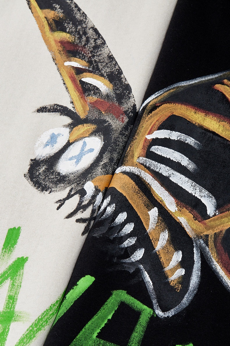 Full Graffiti Printing T-shirt Loose Personality Short Sleeve