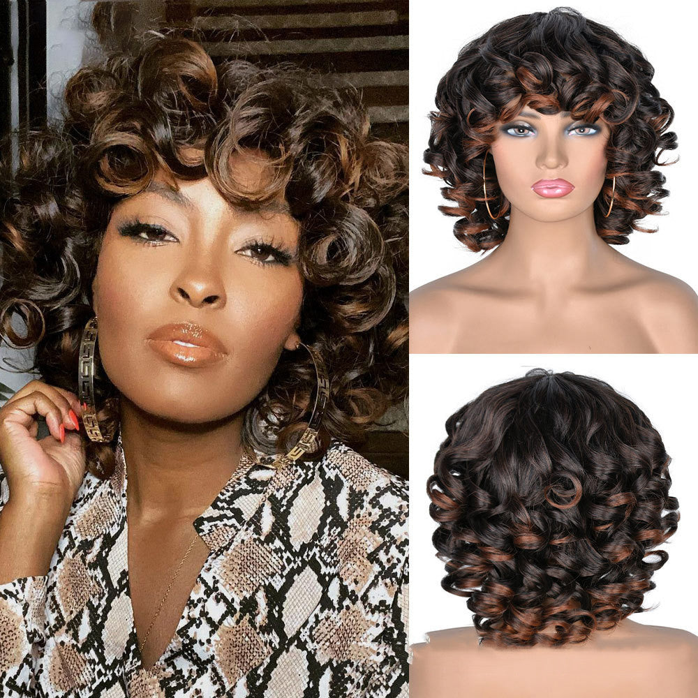 Gradient Roman Volume Full Head Cover Wig