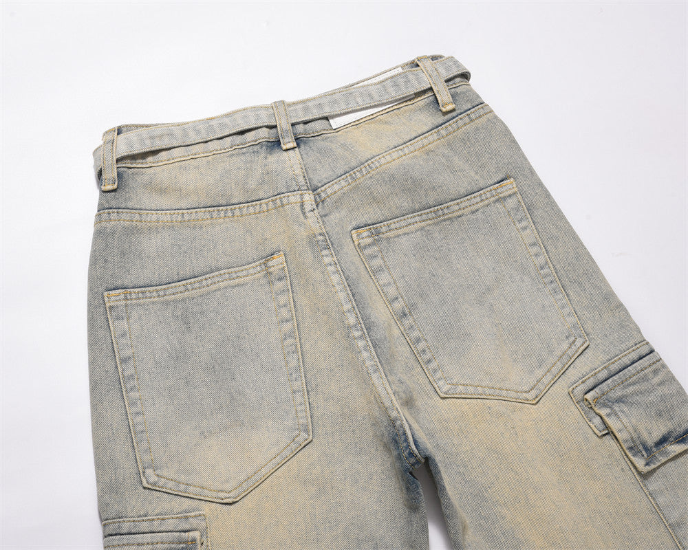 Men's Loose Casual Multi-pocket Jeans