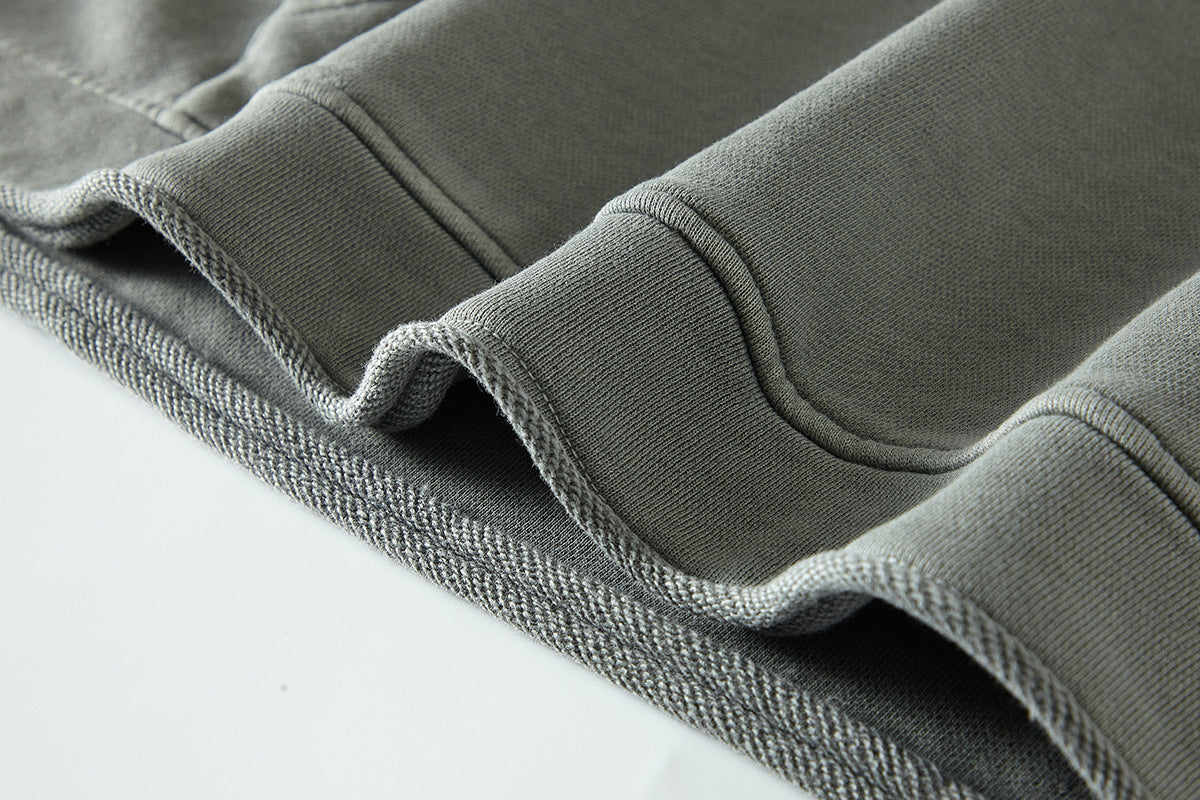 Felpa stampata con cappuccio largo