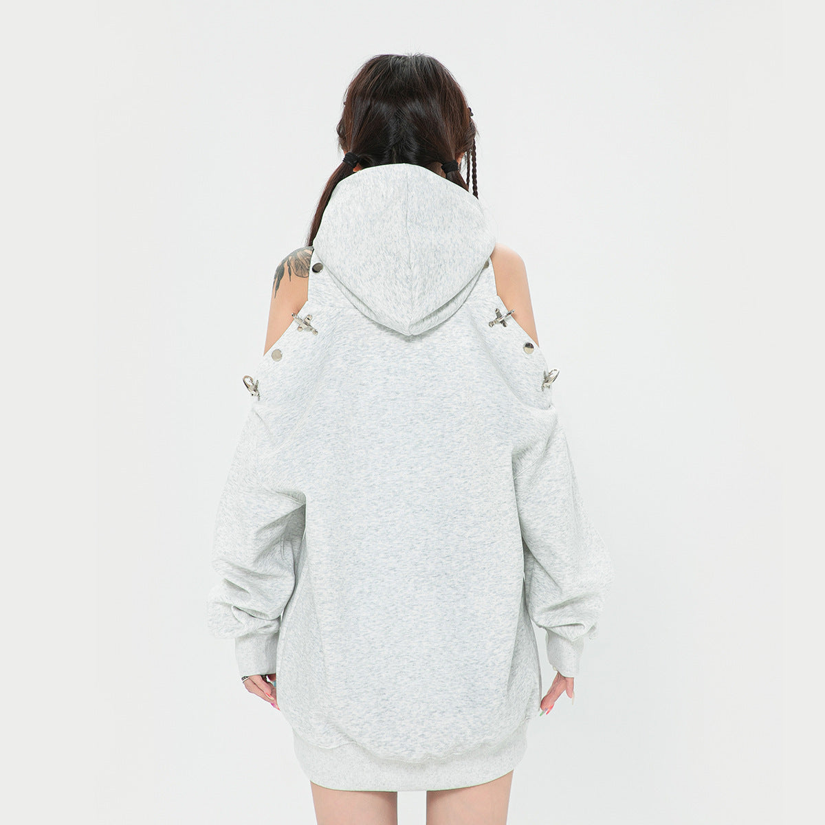 American-style Solid Color Hooded Sweater For Men