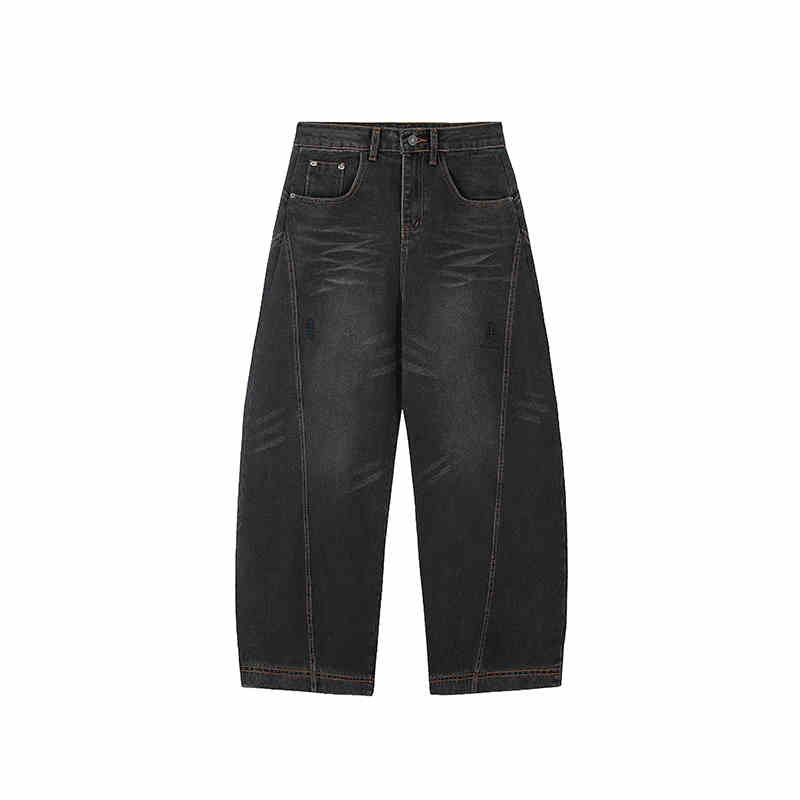 Jean rétro ample, droit, jambes larges et tombantes