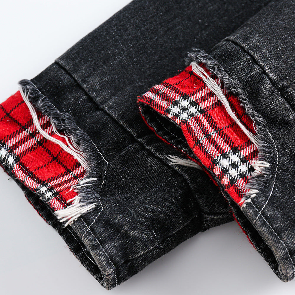 Color Matching Cat Raw-cut Edges Washed And Worn Loose Lapels Coat Fashion