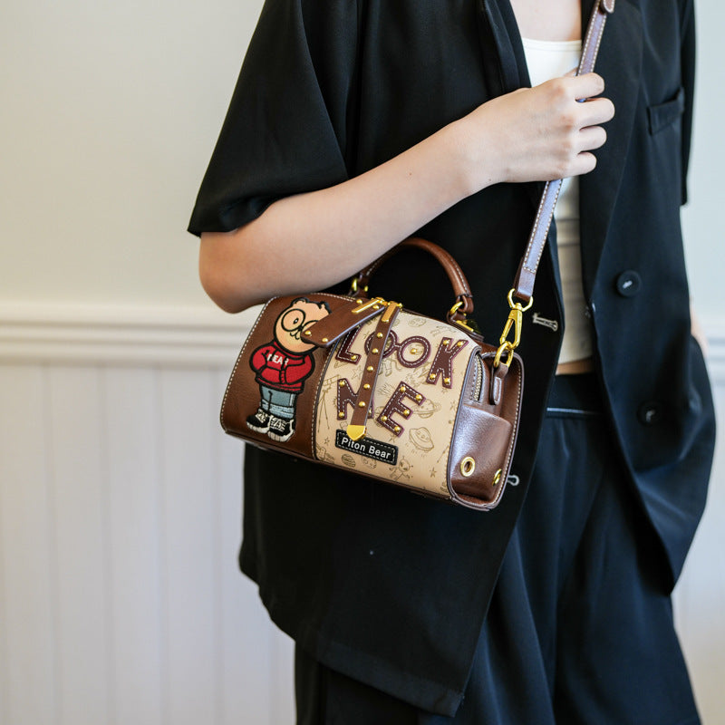 Handbag Ins Printed Cartoon Shoulder Pillow Bag